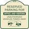 Signmission Unauthorized Vehicles Towed Away Heavy-Gauge Aluminum Architectural Sign, 18" x 18", TG-1818-22774 A-DES-TG-1818-22774 - alternate 1
